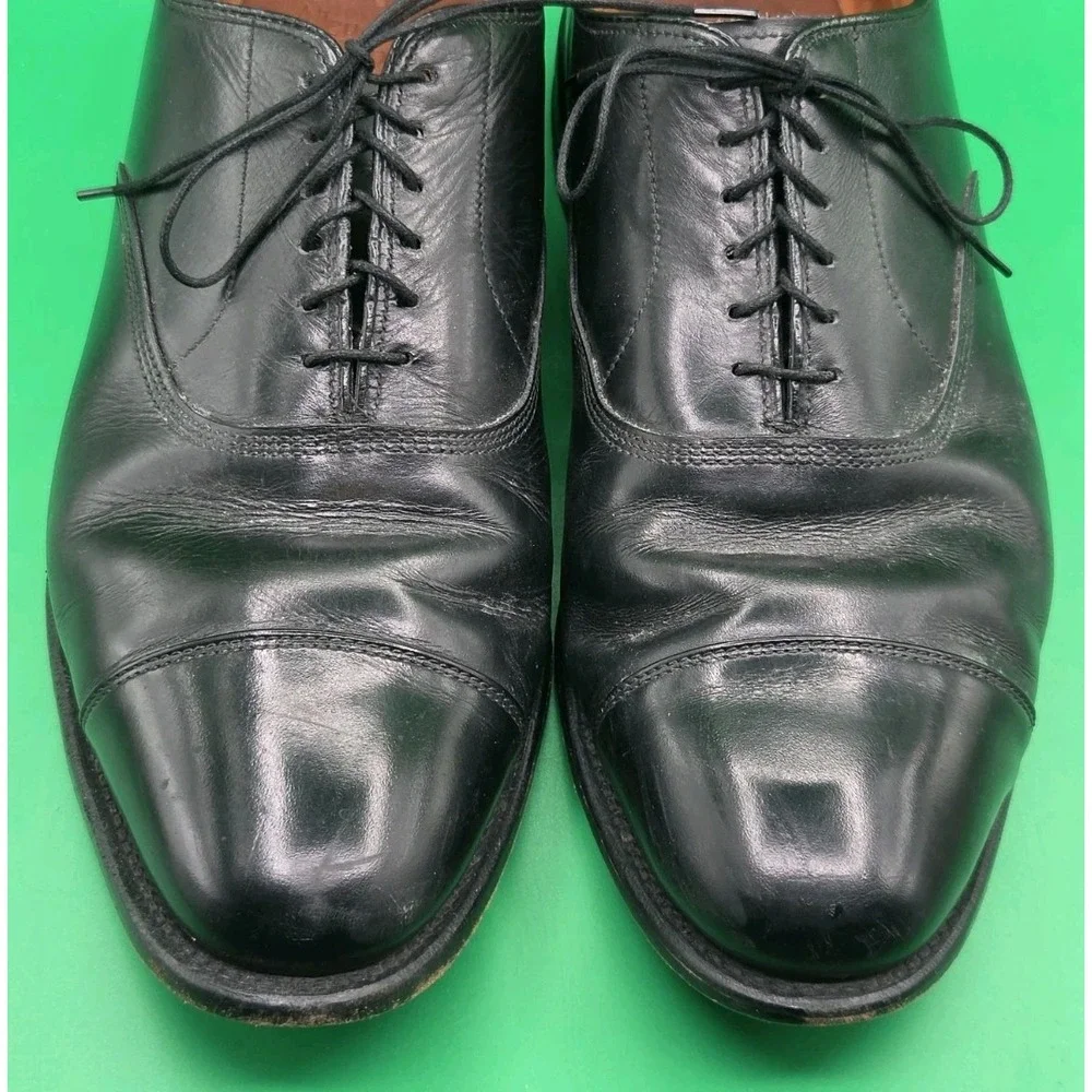 Allen Edmonds PARK AVENUE Cap Toe Black Leather Oxford Dress Shoes Mens Size 12D